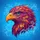 Fuchsia Purple Orange Eagle Head Ornate Swirl Paisley - Wildlife Lover Gift Spare Tire Cover - 6