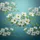 White Dogwood Blossoms Teal Blue Floral - Spring Decor Nature Gift Spare Tire Cover - 6