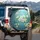 White Dogwood Blossoms Teal Blue Floral - Spring Decor Nature Gift Spare Tire Cover - 3