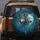 Mirrored Wolf Heads Dreamcatcher Blue Turquoise Feathers - Wildlife Lover Gift Spare Tire Cover - 5