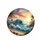Turquoise Ocean Wave Breaking Sunset Sky Coastline Palm Trees - Coastal Lifestyle Decor Spare Tire Cover - 4