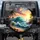 Turquoise Ocean Wave Breaking Sunset Sky Coastline Palm Trees - Coastal Lifestyle Decor Spare Tire Cover - 1