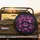 Purple Magenta Lips Faint Grey Script Black Background - Everyday Car Style Spare Tire Cover - 2
