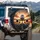 Front View Passenger Jet Aircraft Runway Sunset Sky Scene - Travel Essentials Spare Tire Cover - 3