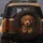 Reddish Brown Curly Fur Toy Poodle Puppy Dark Background - Home Decor Gift for Dog Lover Spare Tire Cover - 5
