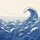 Indigo Blue Layered Ocean Waves Cream Sky Ripple - Coastal Lifestyle Road Trip Gift for Beach Lover Spare Tire Cover - 6