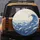 Indigo Blue Layered Ocean Waves Cream Sky Ripple - Coastal Lifestyle Road Trip Gift for Beach Lover Spare Tire Cover - 5