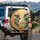 Herons Lotus Pond Golden Asian Tapestry - Wildlife Nature Home Decor Gift Spare Tire Cover - 3