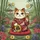 Maneki-Neko Cat Red Kimono Golden Coin Japanese Garden Good Fortune Luck Gift Spare Tire Cover - 6