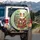 Maneki-Neko Cat Red Kimono Golden Coin Japanese Garden Good Fortune Luck Gift Spare Tire Cover - 3