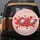 XOXO Dimpled Golf Ball Kisses Hugs Floating Hearts - Romantic Love Gift for Valentine's Day Spare Tire Cover - 5