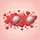 XOXO Dimpled Golf Ball Kisses Hugs Floating Hearts - Romantic Love Gift for Valentine's Day Spare Tire Cover - 6