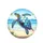 Stained Glass Sea Turtle Tropical Hibiscus Ocean Beach - Tropical Decor Gift Spare Tire Cover - 4
