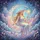 Blonde Witch Crescent Moon Opalescent Stained Glass - Fantasy Decor Spare Tire Cover - 6