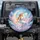 Blonde Witch Crescent Moon Opalescent Stained Glass - Fantasy Decor Spare Tire Cover - 1