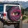 Lush Eyelash Fuchsia Magenta Hazel Eye Gold Agate Geode - Luxury Vehicle Accent Spare Tire Cover - 3