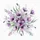 Lush Purple Watercolor Flowers Botanical Tapestry - Home Decor Gift Spare Tire Cover - 6