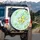 Vibrant Yellow Lemons Lush Green Leaves White Blossoms Winding Branches - Nature Lover Gift Spare Tire Cover - 3