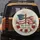 Rustic Wooden Cross American Flag One Nation Under God - Patriotic Display Gift for Proud Americans Spare Tire Cover - 5