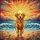 Golden Retriever Beach Shoreline Waves Sunburst - Dog Lover Gift Spare Tire Cover - 6