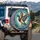 Stained Glass Mallard Duck in Flight - Wildlife Lover Gift Spare Tire Cover - 3