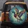Stained Glass Mallard Duck in Flight - Wildlife Lover Gift Spare Tire Cover - 5