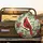 Red Cardinal Stained Glass Flowers - Wildlife Lover Gift for Bird Watcher Spare Tire Cover - 2