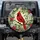 Red Cardinal Stained Glass Flowers - Wildlife Lover Gift for Bird Watcher Spare Tire Cover - 1