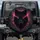 Black Wolf Piercing Gaze Red Eyes Swirling Mist Energy Plumes - Outdoor Adventure Gift Spare Tire Cover - 1