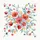 Lush Red Orange Pomegranates Teal Flowers Vines Yellow Berries - Botanical Lover Gift Spare Tire Cover - 6