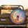 Red-Haired Stained Glass Fairy Crescent Moon - Celestial Car Accessory Gift Spare Tire Cover - 2