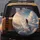 Girl on Paper Airplane Floating Cloudscape - Travel Adventure Gift Spare Tire Cover - 5
