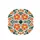 Burnt Orange Stylized Flowers Dark Green Leaves - Outdoor Vehicle Accessory Road Trip Spare Tire Cover - 4