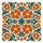 Burnt Orange Stylized Flowers Dark Green Leaves - Outdoor Vehicle Accessory Road Trip Spare Tire Cover - 6