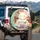 Blissful Fluffy Cream Cat Hugging Yarn Ball - Cozy Craft Room Decor Gift for Crafters Spare Tire Cover - 3