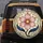 Six Petal Pink Flower Yellow Center Blue Leaves Botanical - Home Decor Gift Spare Tire Cover - 5
