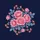 Midnight Blue Pink Rose Floral - Home Decor Gift for Rose Lovers Spare Tire Cover - 6
