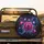Pink Peony Blue Butterfly Cosmic Stars - Home Decor Gift Spare Tire Cover - 2