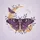 Majestic Moth Crescent Moon Stars Rich Purple Botanical Foliage - Nature Lover Home Decor Gift Spare Tire Cover - 6