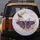 Majestic Moth Crescent Moon Stars Rich Purple Botanical Foliage - Nature Lover Home Decor Gift Spare Tire Cover - 5