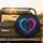 Cosmic Nebula Stars Glowing Heart Paw Print - Outdoor Lifestyle Wildlife Lover Gift Spare Tire Cover - 2