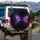 Luminous Feline Reptilian Purple Eyes - Mysterious Gaze Travel Essentials Spare Tire Cover - 3