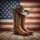 Cowboy Boots Western Hat American Flag - Rustic Decor for Patriot Spare Tire Cover - 6
