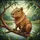 Stained Glass Capybara Tree Branch Tropical Foliage Wildlife Lover Gift Spare Tire Cover - 6