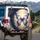 Iridescent Stained Glass Butterfly Geometric Prismatic - Butterfly Lover Gift Spare Tire Cover - 3