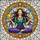 Meditating Woman Lotus Pose Sun Moon Medallions Circular Frame - Yoga Decor Gift Stained Glass Suncatcher - 5