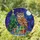 Brown Owl Christmas Gifts Moon Night Sky - Holiday Home Decor Gift Stained Glass Suncatcher - 1
