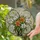 Floral Mosaic Orange White Lily Bouquet - Home Decor Gift Stained Glass Suncatcher - 2