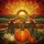 Pumpkin Wagon Autumn Landscape - Fall Harvest Home Decor Gift Stained Glass Suncatcher - 5