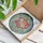 Coral Pink Chinese Lantern Peony Blossom Vines Auspicious Cloud - Home Decor Gift Stained Glass Suncatcher - 3